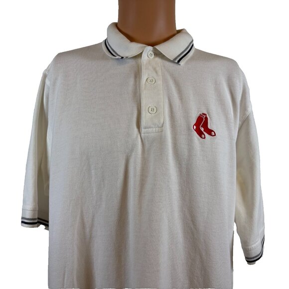 CSA Other - Vintage Boston Red Sox Polo Shirt Mens Size L CSA MLB Baseball White 90s